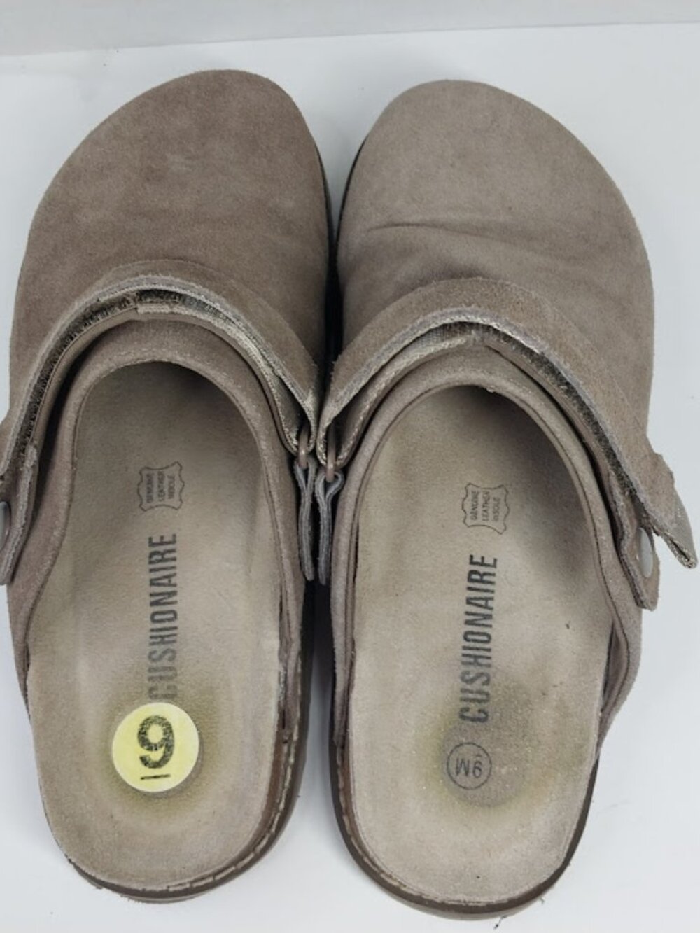 Cushionaire Womens Size 9 Boulder Genuine Suede Memory Foam Swivel Strap Clogs - Picture 8 of 13